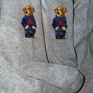 Polo by Ralph Lauren Gray Socks with Bear Design